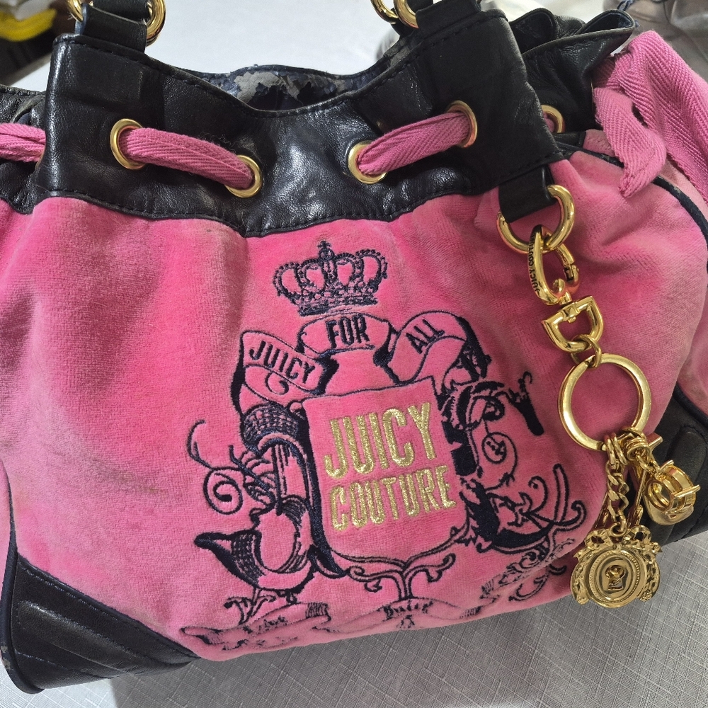 Juicy Couture Velour Daydreamer Bag( Pink) - Picture 3 of 15